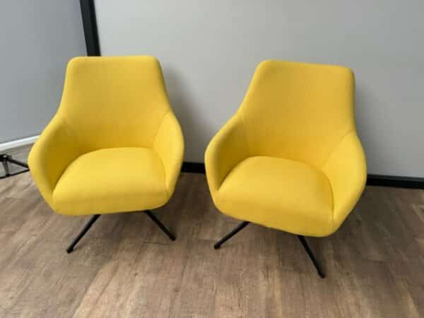 B&T lounge kuipstoel geel