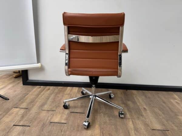 Bureaustoel bruin kunstleder