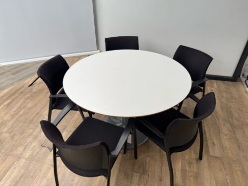 Ronde kantine/vergadertafel (Wit)